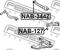 Febest NAB-344Z - Silent Block, Supporto Braccio Oscillante www.autoricambit.com