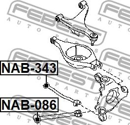 Febest NAB-343 - Silent Block, Supporto Braccio Oscillante www.autoricambit.com