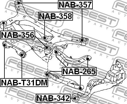 Febest NAB-358 - Supporto, Corpo assiale www.autoricambit.com