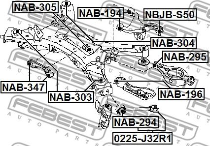 Febest NAB-347 - Supporto, Differenziale www.autoricambit.com