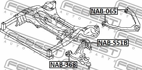 Febest NAB-368 - Silent Block, Supporto Braccio Oscillante www.autoricambit.com