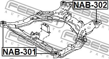 Febest NAB-301 - Supporto, Corpo assiale www.autoricambit.com