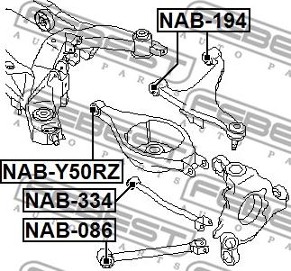 Febest NAB-334 - Silent Block, Supporto Braccio Oscillante www.autoricambit.com