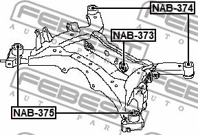 Febest NAB-373 - Supporto, Corpo assiale www.autoricambit.com