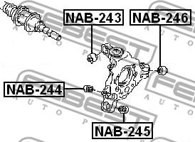 Febest NAB-245 - Silent Block, Supporto Braccio Oscillante www.autoricambit.com