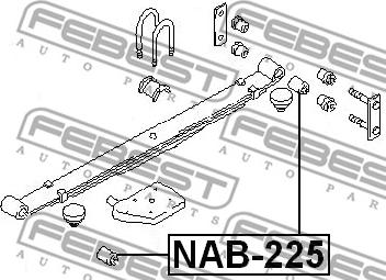 Febest NAB-225 - Bronzina cuscinetto, Molla a balestra www.autoricambit.com