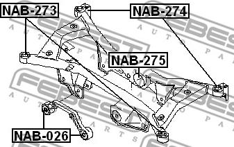 Febest NAB-275 - Supporto, Differenziale www.autoricambit.com