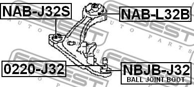 Febest NAB-L32B - Silent Block, Supporto Braccio Oscillante www.autoricambit.com