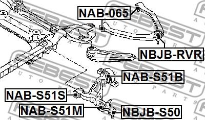 Febest NAB-S51S - Silent Block, Supporto Braccio Oscillante www.autoricambit.com