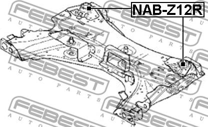 Febest NAB-Z12R - Supporto, Corpo assiale www.autoricambit.com