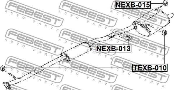 Febest NEXB-015 - Kit montaggio, Imp. gas scarico www.autoricambit.com