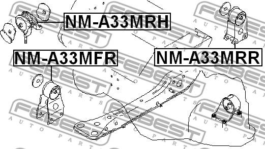 Febest NM-A33MFR - Sospensione, Motore www.autoricambit.com