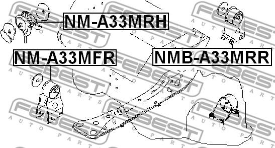 Febest NMB-A33MRR - Sospensione, Motore www.autoricambit.com