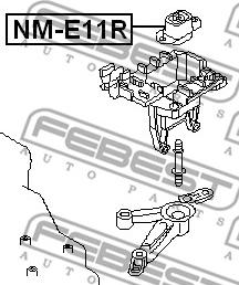 Febest NM-E11R - Sospensione, Motore www.autoricambit.com