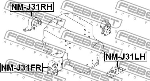 Febest NM-J31FR - Sospensione, Motore www.autoricambit.com