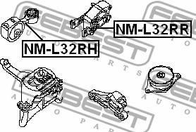 Febest NM-L32RH - Sospensione, Motore www.autoricambit.com