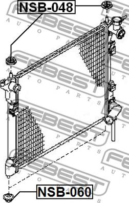 Febest NSB-048 - Supporto, Radiatore www.autoricambit.com