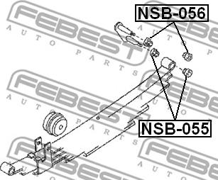 Febest NSB-055 - Bronzina cuscinetto, Molla a balestra www.autoricambit.com