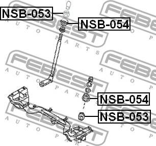 Febest NSB-053 - Boccola, Leva fuso sterzo www.autoricambit.com