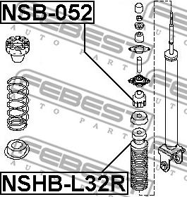 Febest NSB-052 - Distanziale a tubo, Ammortizzatore www.autoricambit.com