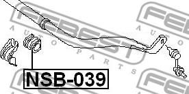 Febest NSB-039 - Bronzina cuscinetto, Barra stabilizzatrice www.autoricambit.com