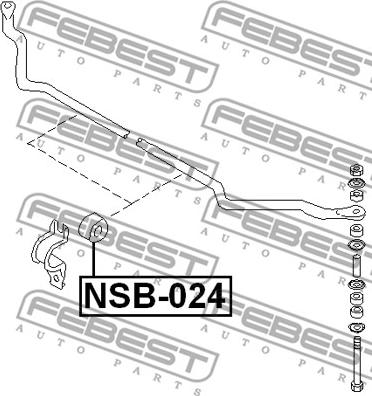 Febest NSB-024 - Bronzina cuscinetto, Barra stabilizzatrice www.autoricambit.com