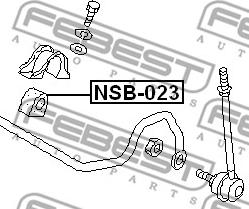 Febest NSB-023 - Bronzina cuscinetto, Barra stabilizzatrice www.autoricambit.com