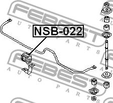 Febest NSB-022 - Bronzina cuscinetto, Barra stabilizzatrice www.autoricambit.com