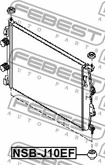 Febest NSB-J10EF - Supporto, Radiatore www.autoricambit.com