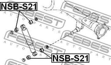 Febest NSB-S21 - Distanziale a tubo, Ammortizzatore www.autoricambit.com