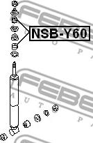 Febest NSB-Y60 - Distanziale a tubo, Ammortizzatore www.autoricambit.com