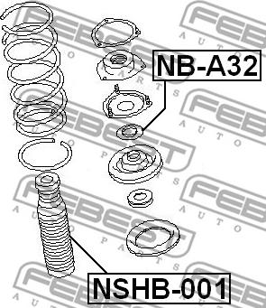 Febest NSHB-001 - Tampone paracolpo, Sospensione www.autoricambit.com