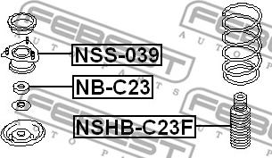 Febest NSHB-C23F - Kit parapolvere, Ammortizzatore www.autoricambit.com