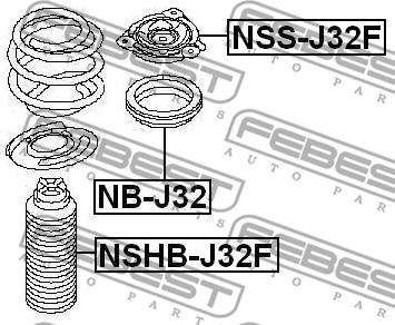 Febest NSHB-J32F - Kit parapolvere, Ammortizzatore www.autoricambit.com