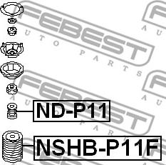 Febest NSHB-P11F - Parapolvere, Ammortizzatore www.autoricambit.com