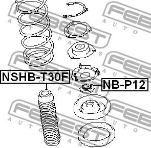 Febest NSHB-T30F - Parapolvere, Ammortizzatore www.autoricambit.com