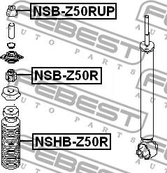 Febest NSHB-Z50R - Parapolvere, Ammortizzatore www.autoricambit.com