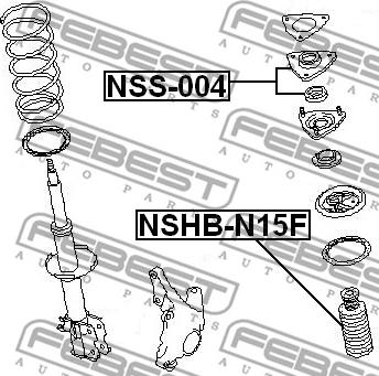 Febest NSS-004 - Supporto ammortizzatore a molla www.autoricambit.com