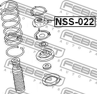 Febest NSS-022 - Supporto ammortizzatore a molla www.autoricambit.com