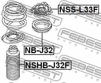 Febest NSS-L33F - Supporto ammortizzatore a molla www.autoricambit.com