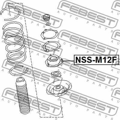 Febest NSS-M12F - Supporto ammortizzatore a molla www.autoricambit.com