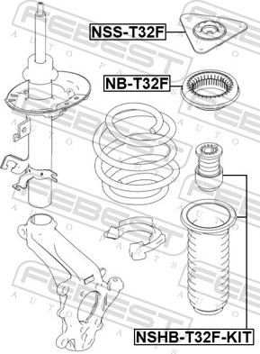 Febest NSS-T32F - Supporto ammortizzatore a molla www.autoricambit.com