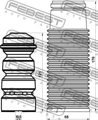 Febest OPSHB-CORDR-KIT - Kit parapolvere, Ammortizzatore www.autoricambit.com