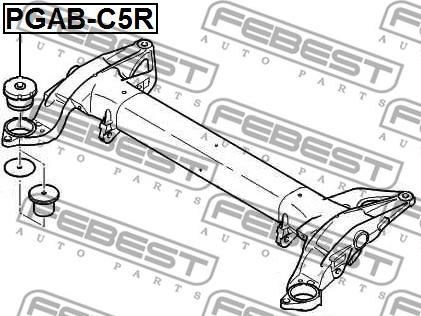 Febest PGAB-C5R - Supporto, Corpo assiale www.autoricambit.com