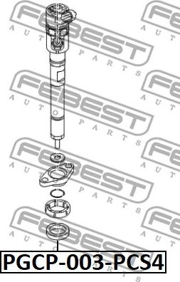 Febest PGCP-003-PCS4 - Anello tenuta, Iniettore www.autoricambit.com