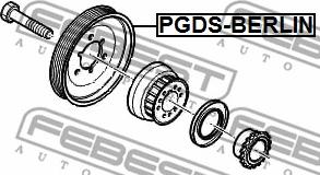 Febest PGDS-BERLIN - Puleggia cinghia, Albero a gomiti www.autoricambit.com