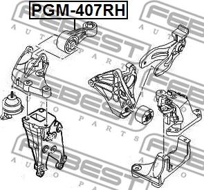 Febest PGM-407RH - Sospensione, Motore www.autoricambit.com