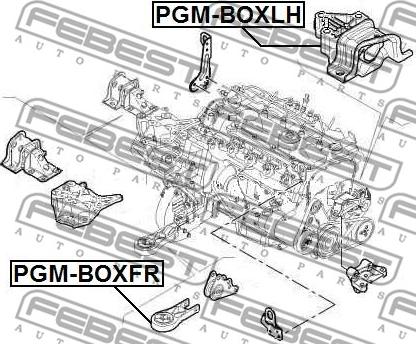 Febest PGM-BOXLH - Sospensione, Motore www.autoricambit.com