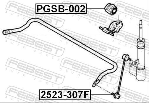 Febest PGSB-002 - Bronzina cuscinetto, Barra stabilizzatrice www.autoricambit.com