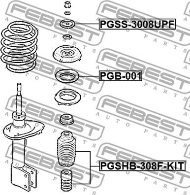 Febest PGSS-3008UPF - Supporto ammortizzatore a molla www.autoricambit.com